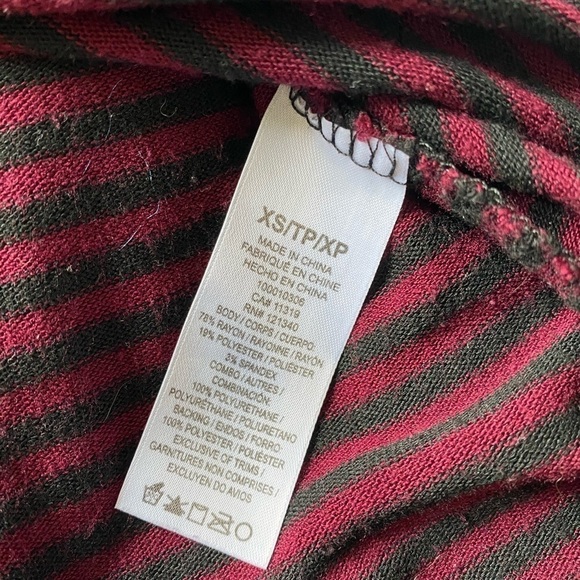DYNAMITE Burgundy Black Striped Tunic - Picture 8 of 8